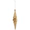 8.5" Shiny Gold Textured Finial Christmas Ornament